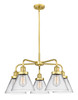 INNOVATIONS 916-5CR-SG-G42 Cone 5 25.75 inch Chandelier Satin Gold