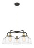 INNOVATIONS 916-5CR-BAB-G713 Bell 5 26 inch Chandelier Black Antique Brass