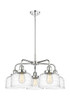 INNOVATIONS 916-5CR-PC-G713 Bell 5 26 inch Chandelier Polished Chrome