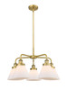 INNOVATIONS 916-5CR-BB-G41 Cone 5 25.75 inch Chandelier Brushed Brass