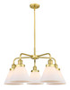 INNOVATIONS 916-5CR-SG-G41 Cone 5 25.75 inch Chandelier Satin Gold