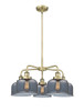 INNOVATIONS 916-5CR-AB-G73 Cone 5 26 inch Chandelier Antique Brass