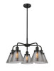 INNOVATIONS 916-5CR-BK-G43 Cone 5 25.75 inch Chandelier Matte Black