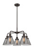 INNOVATIONS 916-5CR-OB-G43 Cone 5 25.75 inch Chandelier Oil Rubbed Bronze