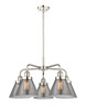 INNOVATIONS 916-5CR-PN-G43 Cone 5 25.75 inch Chandelier Polished Nickel