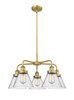 INNOVATIONS 916-5CR-BB-G44 Cone 5 25.75 inch Chandelier Brushed Brass