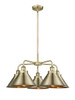 INNOVATIONS 916-5CR-AB-M10-AB Ballston Urban 5 Light 28 inch Chandelier Antique Brass