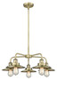 INNOVATIONS 916-5CR-AB-M4-AB Ballston Urban 5 26 inch Chandelier Antique Brass