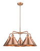 INNOVATIONS 916-5CR-AC-M10-AC Ballston Urban 5 Light 28 inch Chandelier Antique Copper