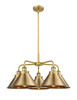 INNOVATIONS 916-5CR-BB-M10-BB Ballston Urban 5 Light 28 inch Chandelier Brushed Brass