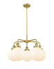 INNOVATIONS 916-5CR-BB-G201-8 Beacon 5 26 inch Chandelier Brushed Brass