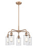 INNOVATIONS 516-5CR-AC-G802 Clymer 5 21.875 inch Chandelier Antique Copper
