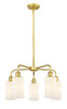 INNOVATIONS 516-5CR-SG-G801 Clymer 5 21.875 inch Chandelier Satin Gold