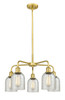 INNOVATIONS 516-5CR-SG-G259 Caledonia 5 23 inch Chandelier Satin Gold
