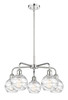 INNOVATIONS 516-5CR-PC-G1213-6 Athens Deco Swirl 5 23.875 inch Chandelier Polished Chrome