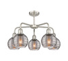INNOVATIONS 516-5CR-SN-G1213-6SM Athens Deco Swirl 5 23.875 inch Chandelier Satin Nickel