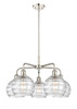 INNOVATIONS 516-5CR-PN-G1213-8 Athens Deco Swirl 5 26 inch Chandelier Polished Nickel