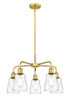 INNOVATIONS 516-5CR-SG-G392 Ellery 5 22.75 inch Chandelier Satin Gold