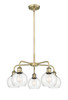INNOVATIONS 516-5CR-AB-G122-6 Athens 5 24 inch Chandelier Antique Brass