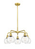 INNOVATIONS 516-5CR-SG-G122-6 Athens 5 24 inch Chandelier Satin Gold