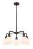 INNOVATIONS 516-5CR-OB-G121-6 Athens 5 24 inch Chandelier Oil Rubbed Bronze