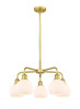 INNOVATIONS 516-5CR-SG-G121-6 Athens 5 24 inch Chandelier Satin Gold