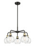 INNOVATIONS 516-5CR-BAB-G124-6 Athens 5 24 inch Chandelier Black Antique Brass