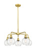 INNOVATIONS 516-5CR-SG-G124-6 Athens 5 24 inch Chandelier Satin Gold