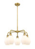 INNOVATIONS 516-5CR-BB-G651-6 Cindyrella 5 24 inch Chandelier Brushed Brass