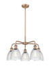INNOVATIONS 516-5CR-AC-G382 Castile 5 24 inch Chandelier Antique Copper