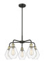 INNOVATIONS 516-5CR-BAB-G652-6 Cindyrella 5 24 inch Chandelier Black Antique Brass