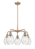 INNOVATIONS 516-5CR-AC-G654-6 Cindyrella 5 24 inch Chandelier Antique Copper