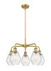 INNOVATIONS 516-5CR-BB-G654-6 Cindyrella 5 24 inch Chandelier Brushed Brass