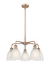 INNOVATIONS 516-5CR-AC-G381 Castile 5 24 inch Chandelier Antique Copper