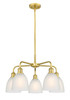 INNOVATIONS 516-5CR-SG-G381 Castile 5 24 inch Chandelier Satin Gold