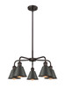INNOVATIONS 516-5CR-OB-M8-OB Ballston 5 24.5 inch Chandelier Oil Rubbed Bronze