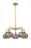 INNOVATIONS 516-5CR-BB-G96 Fenton 5 24.5 inch Chandelier Brushed Brass