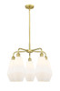 INNOVATIONS 516-5CR-SG-G651-7 Cindyrella 5 25 inch Chandelier Satin Gold