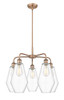 INNOVATIONS 516-5CR-AC-G652-7 Cindyrella 5 25 inch Chandelier Antique Copper