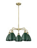 INNOVATIONS 516-5CR-AB-MBD-75-GR Ballston Dome 5 25.5 inch Chandelier Antique Brass