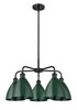 INNOVATIONS 516-5CR-BK-MBD-75-GR Ballston Dome 5 25.5 inch Chandelier Matte Black
