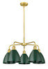 INNOVATIONS 516-5CR-SG-MBD-75-GR Ballston Dome 5 25.5 inch Chandelier Satin Gold