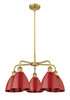 INNOVATIONS 516-5CR-BB-MBD-75-RD Ballston Dome 5 25.5 inch Chandelier Brushed Brass
