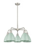 INNOVATIONS 516-5CR-SN-MBD-75-SF Ballston Dome 5 25.5 inch Chandelier Satin Nickel