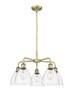 INNOVATIONS 516-5CR-AB-GBD-752 Bristol Glass 5 25.5 inch Chandelier Antique Brass