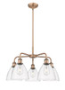 INNOVATIONS 516-5CR-AC-GBD-752 Bristol Glass 5 25.5 inch Chandelier Antique Copper