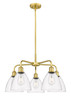 INNOVATIONS 516-5CR-SG-GBD-752 Bristol Glass 5 25.5 inch Chandelier Satin Gold