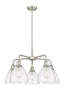 INNOVATIONS 516-5CR-SN-GBD-754 Bristol Glass 5 25.5 inch Chandelier Satin Nickel