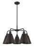 INNOVATIONS 516-5CR-BK-MBC-8-BK Ballston Cone 5 26 inch Chandelier Matte Black
