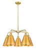 INNOVATIONS 516-5CR-SG-MBC-8-SG Ballston Cone 5 26 inch Chandelier Satin Gold